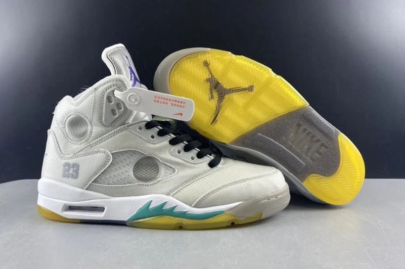 Off-White X Air Jordan 5 White Green
