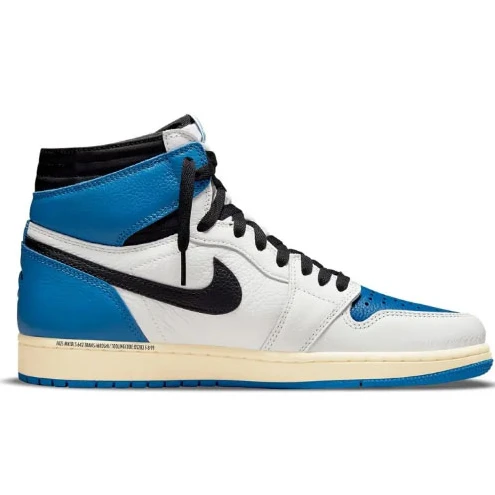 TS x Fragment x Air Jordan 1 White Blue