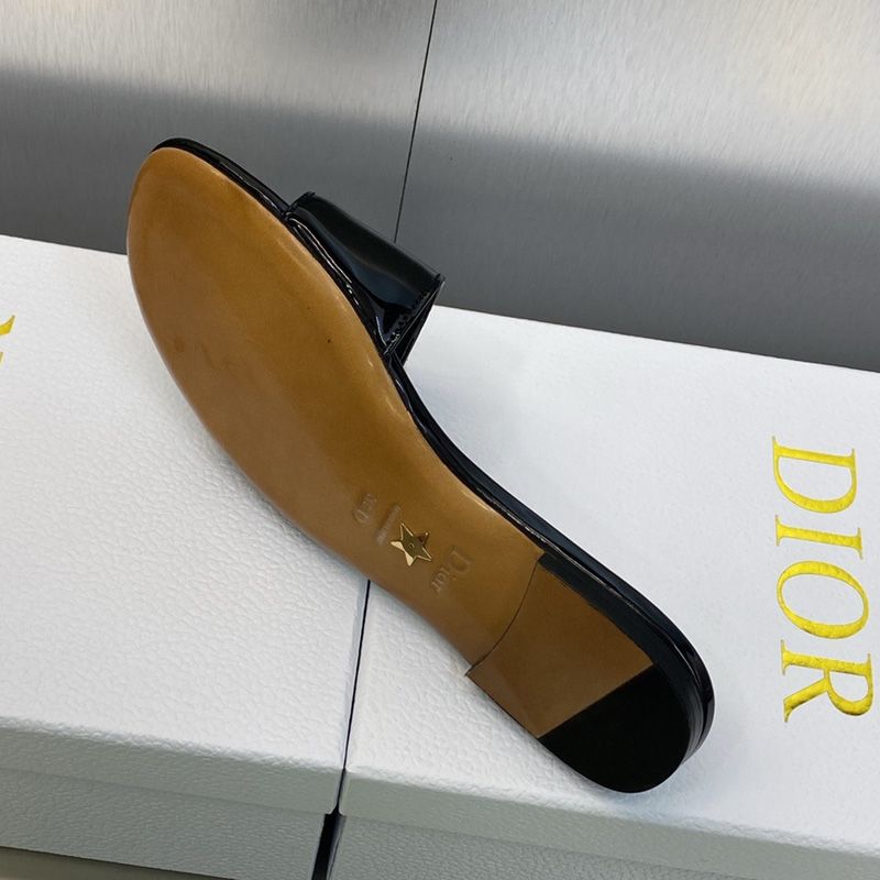 Hot C'est Dior Slides Women Patent Leather Black