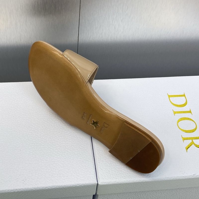 Hot C'est Dior Slides Women Patent Leather Khaki