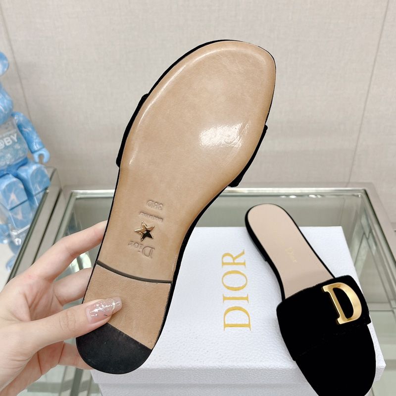 Hot C'est Dior Slides Women Velvet Black