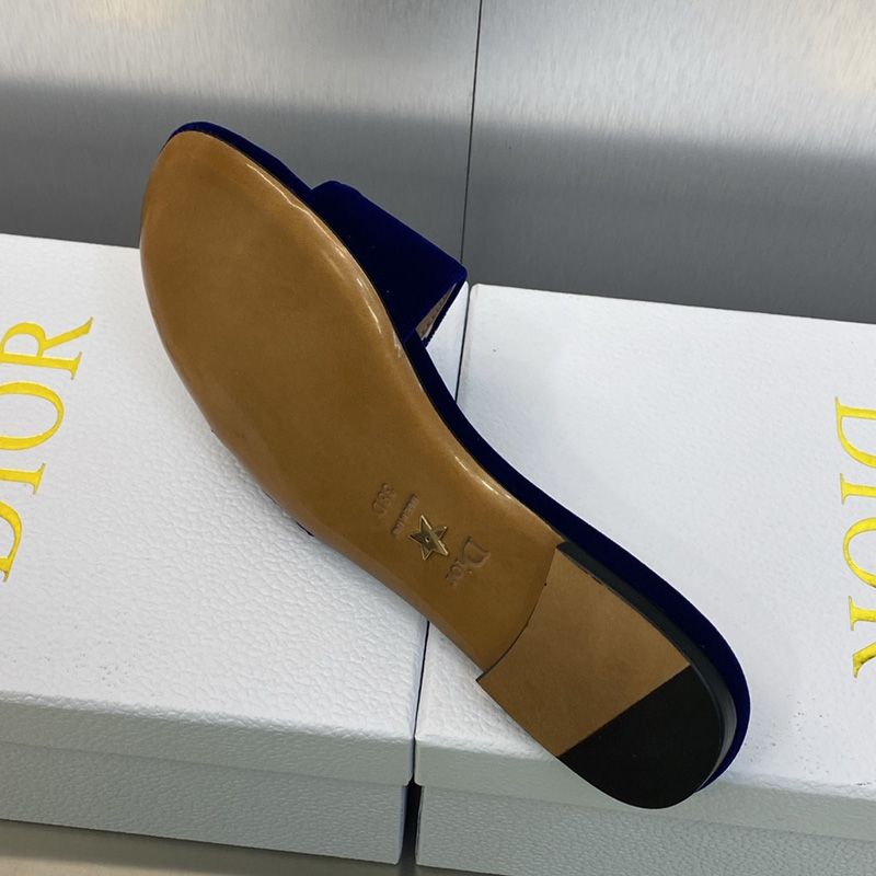 Hot C'est Dior Slides Women Velvet Blue