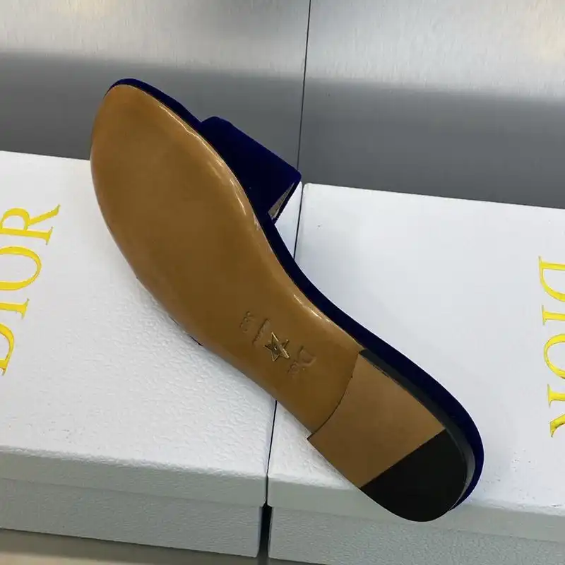 Affordable Hot C'est Dior Slides Women Velvet Blue