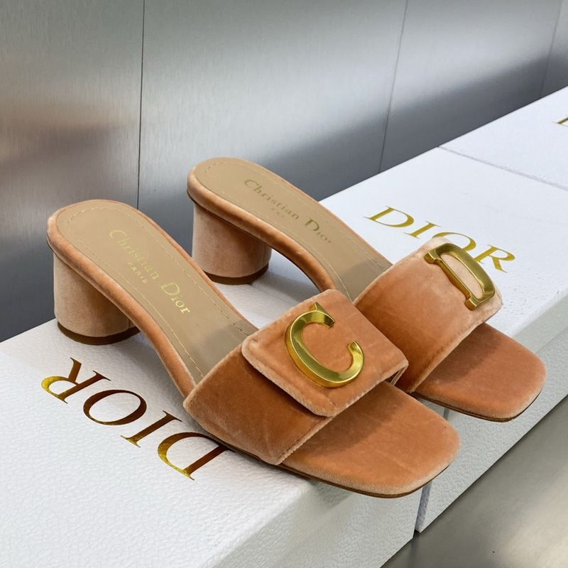 Hot C'est Dior Slides Women Velvet Brown