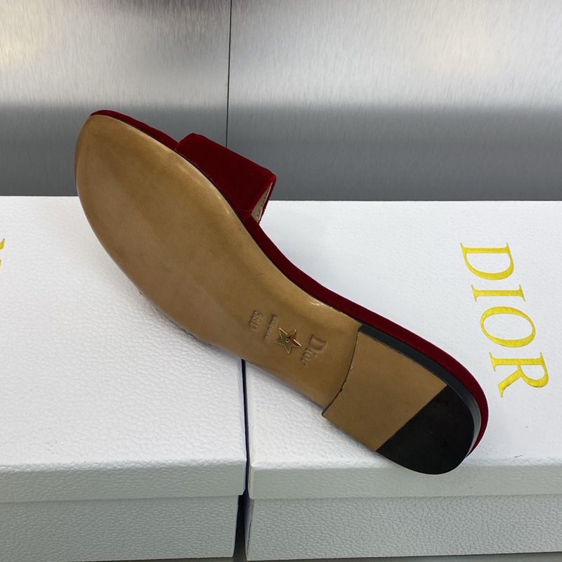 Hot C'est Dior Slides Women Velvet Red