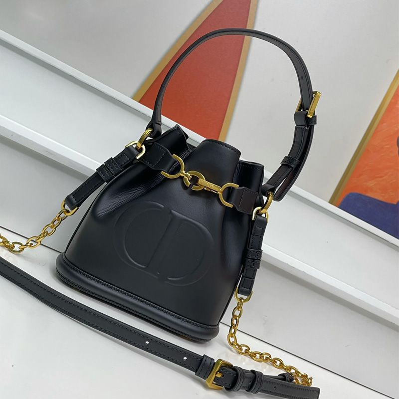 Hot Small C'est Dior Bag CD-Embossed Calfskin Black