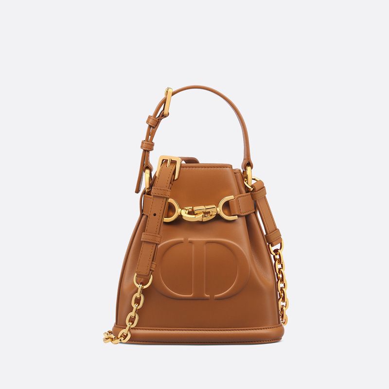 Hot Small C'est Dior Bag CD-Embossed Calfskin Brown