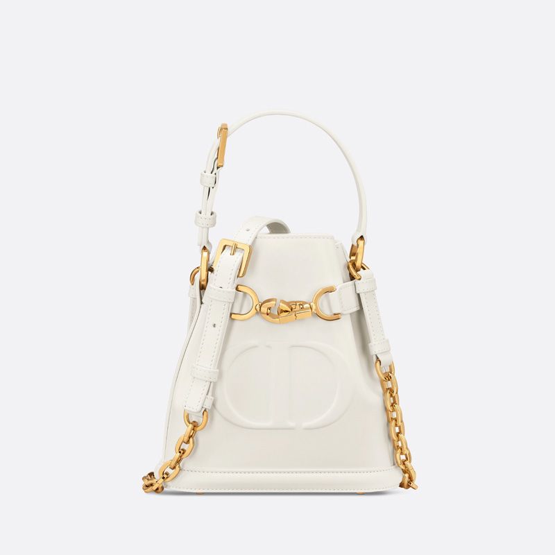 Small C'est Dior Bag CD-Embossed Calfskin White Hot Sale