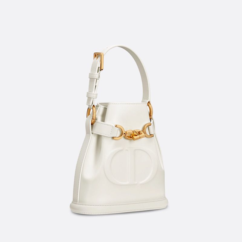 Small C'est Dior Bag CD-Embossed Calfskin White Hot Sale