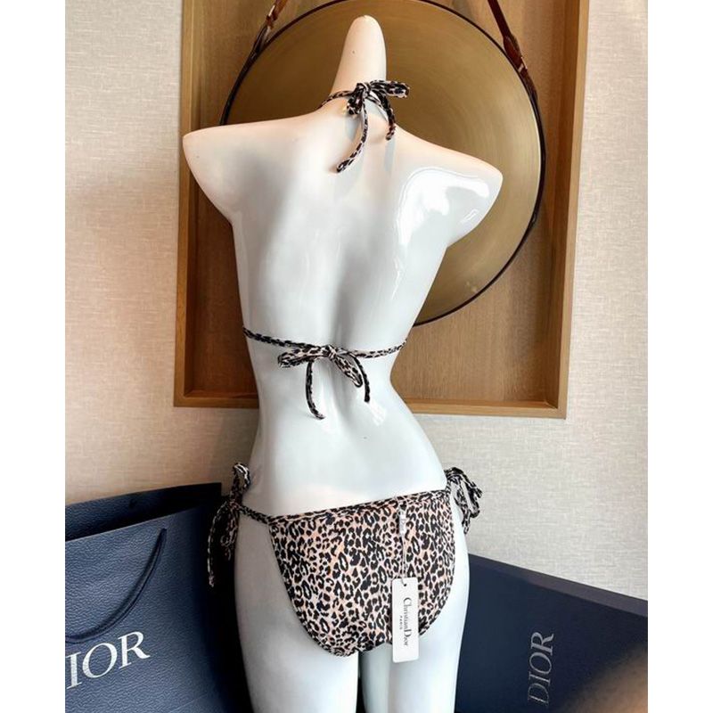 Christian Dior Bikini Women Mizza Motif Lycra Beige Hot Sale