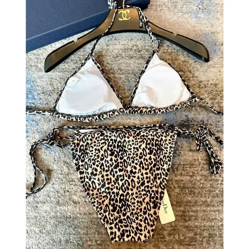 Affordable Hot Christian Dior Bikini Women Mizza Motif Lycra Beige