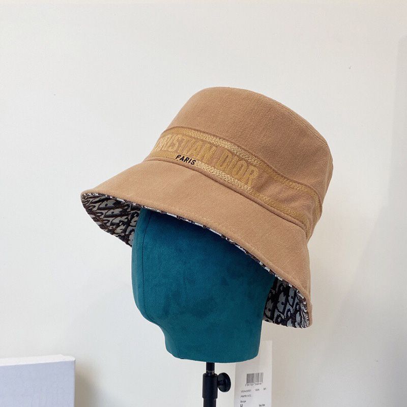 Hot Christian Dior Bucket Hat Oblique Motif Denim Khaki