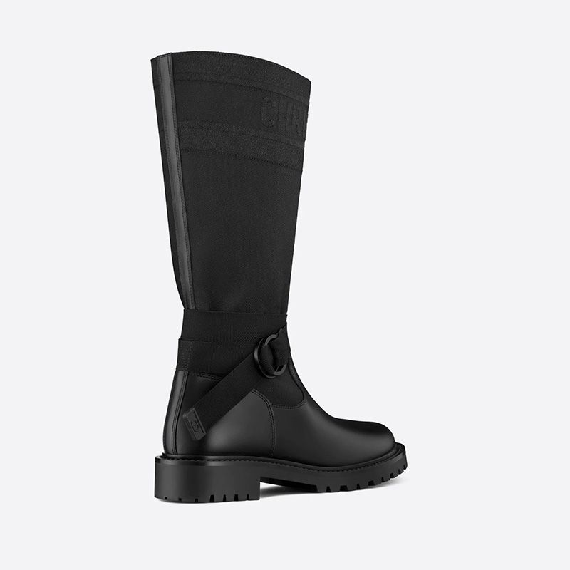 Christian Dior D-Major Boots Women Technical Fabric and Calfskin Black Hot Sale