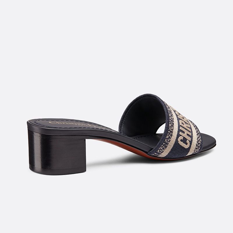 Christian Dior Dway Slides Women Canvas Black