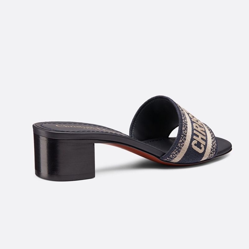 Hot Christian Dior Dway Slides Women Canvas Blue