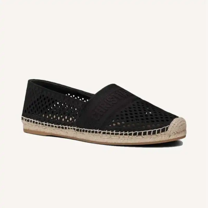 Hot Christian Dior Granville Espadrilles Women Mesh Black