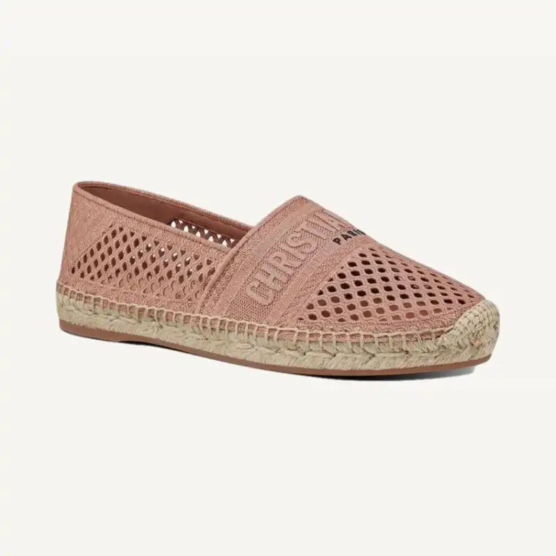 Hot Christian Dior Granville Espadrilles Women Mesh Pink