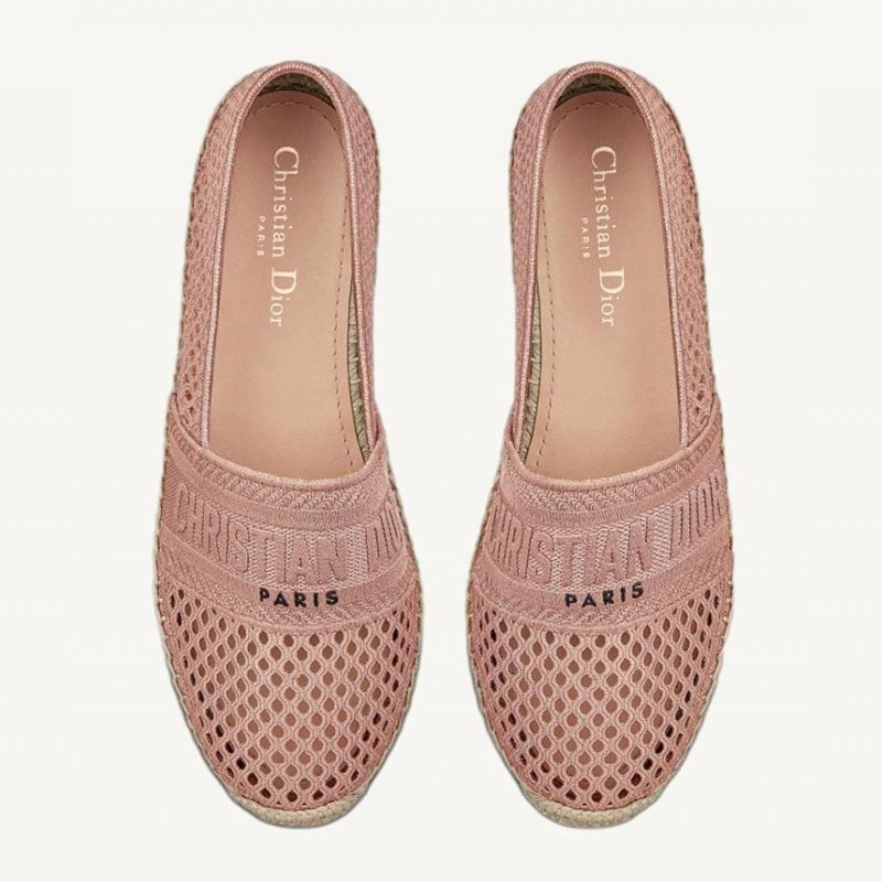 Hot Christian Dior Granville Espadrilles Women Mesh Pink