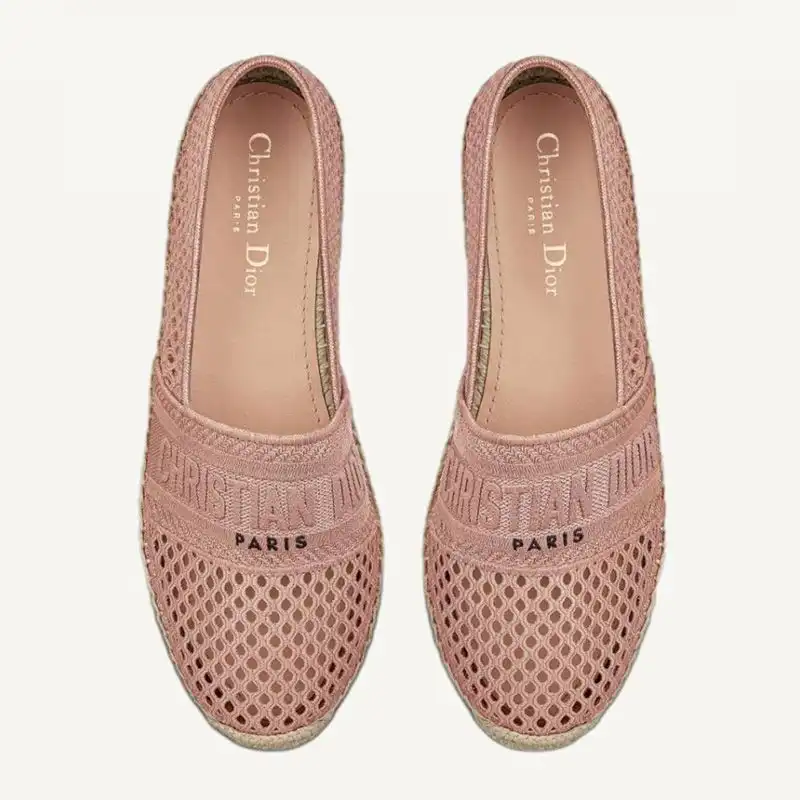 Affordable Hot Christian Dior Granville Espadrilles Women Mesh Pink