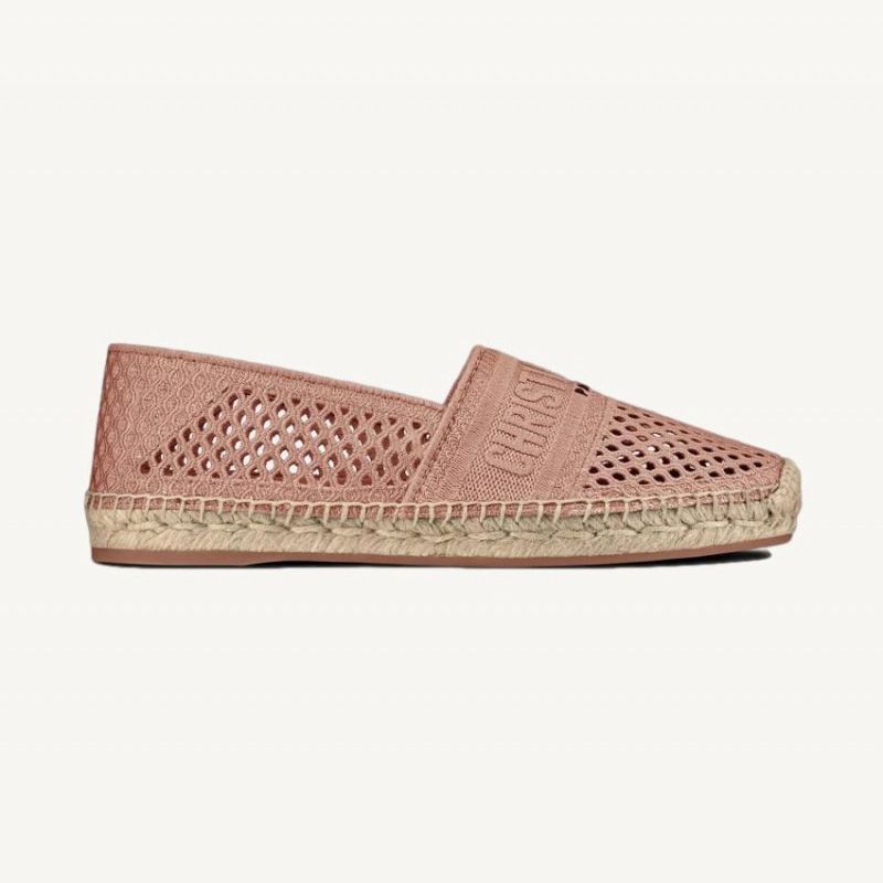 Hot Christian Dior Granville Espadrilles Women Mesh Pink