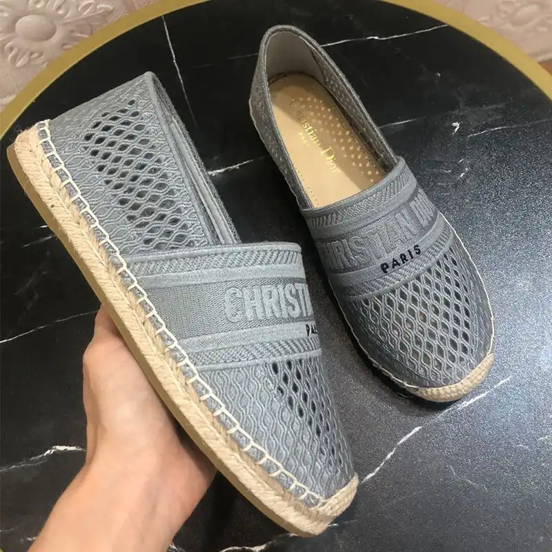 Christian Dior Granville Espadrilles Women Mesh Sky Blue