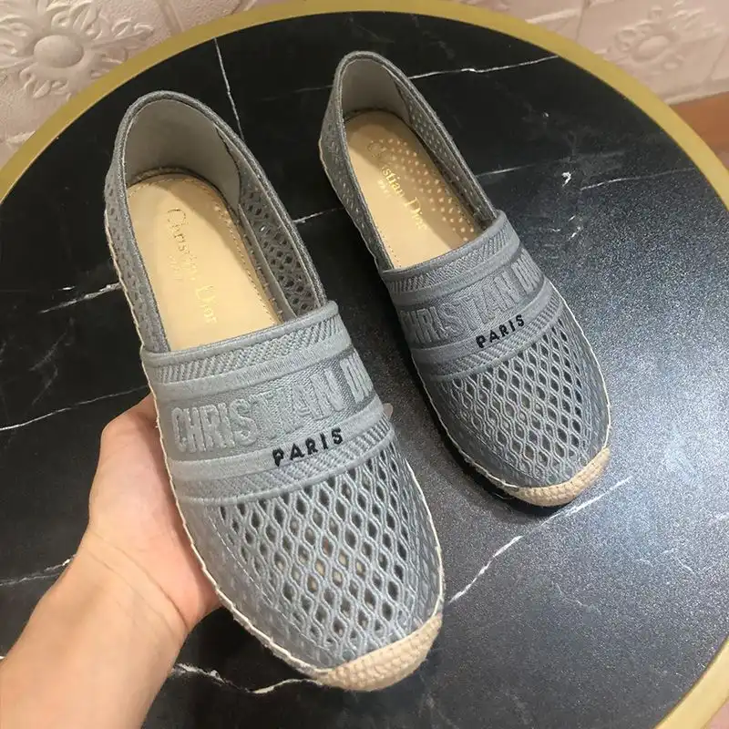 Affordable Hot Christian Dior Granville Espadrilles Women Mesh Sky Blue