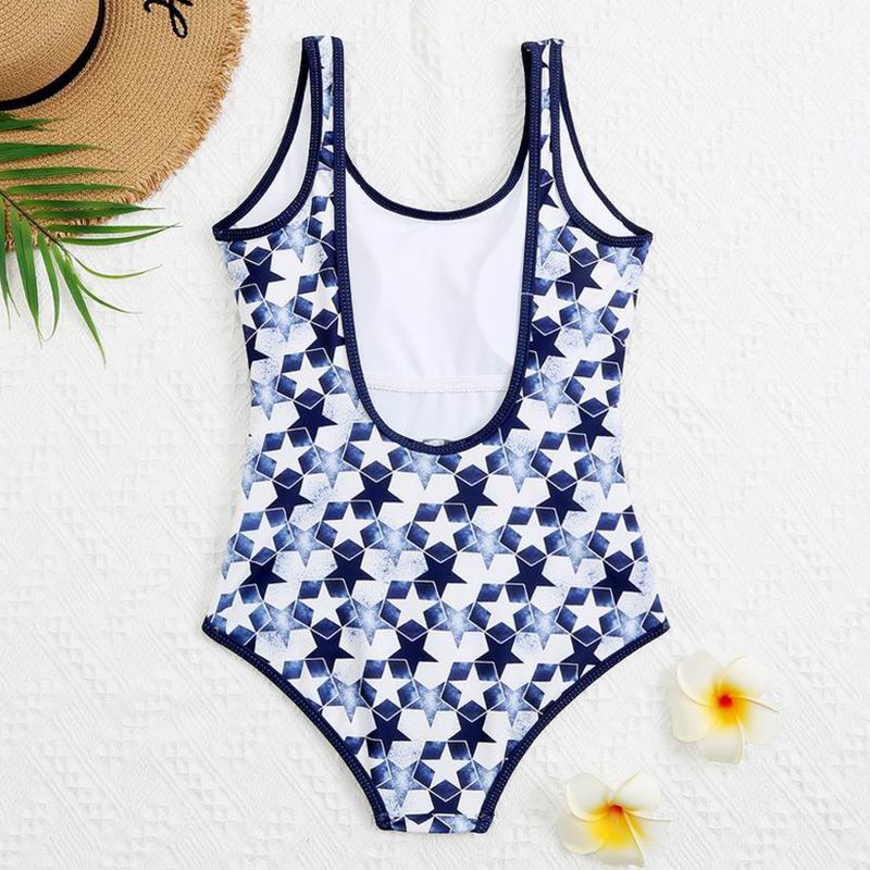 Hot Christian Dior Swimsuit Women Etoile Motif Lycra Blue