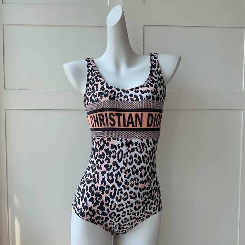 Hot Christian Dior Swimsuit Women Mizza Motif Lycra Black