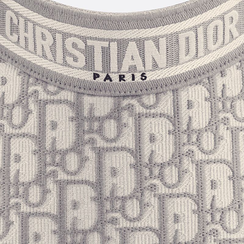 Christian Dior Visor D-Oblique Motif Cotton Grey Hot Sale