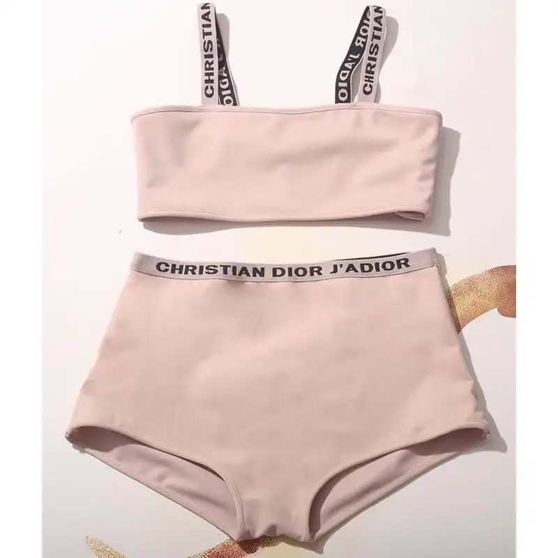 Hot Christian Dior J'Adior High Waisted Bikini Women Lycra Pink