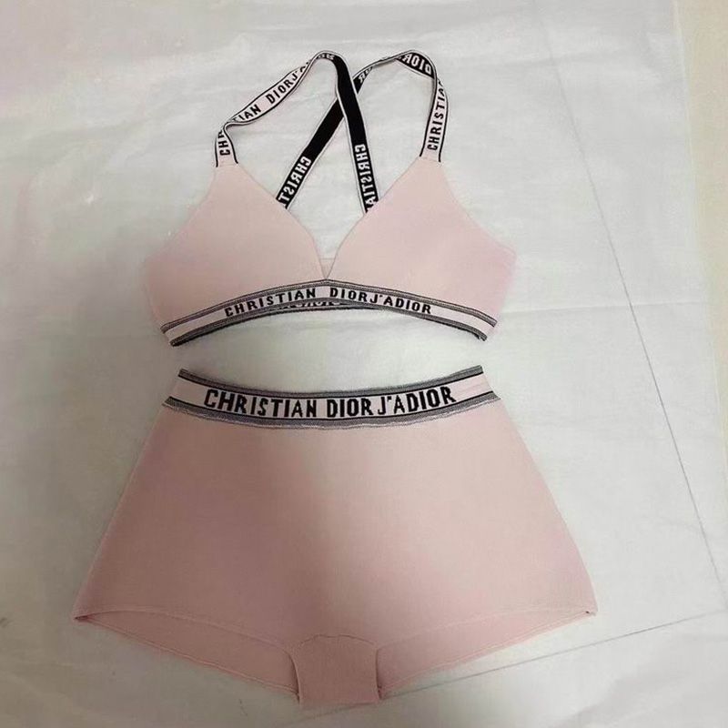 Christian Dior J'Adior High Waisted Crisscross Bikini Women Lycra Pink Hot Sale