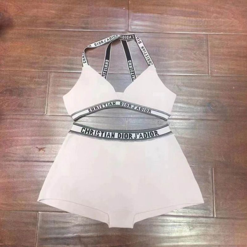 Christian Dior J'Adior High Waisted Crisscross Bikini Women Lycra White Hot Sale