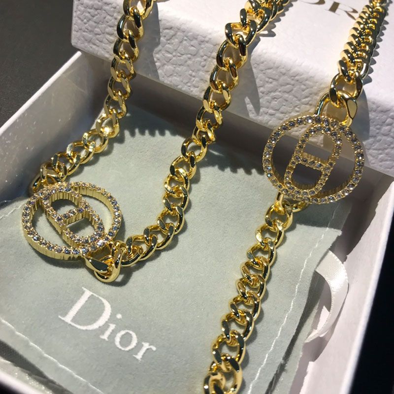 Dior 30 Montaigne Bracelet Metal And Silver Crystals Gold Hot Sale