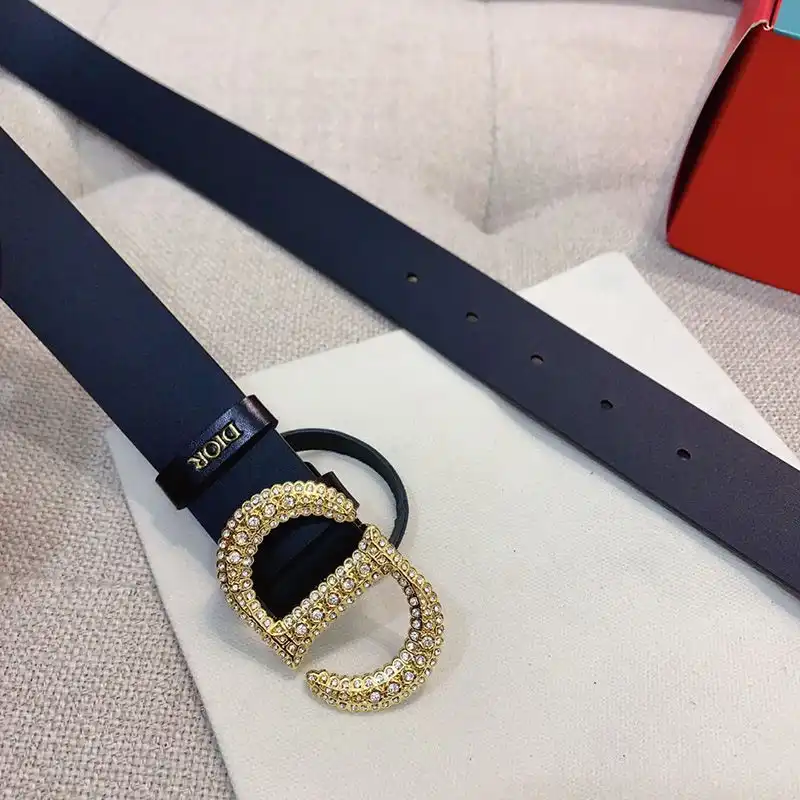 Affordable Hot Dior 30 Montaigne Crystals Belt 30MM Smooth Calfskin Black Gold