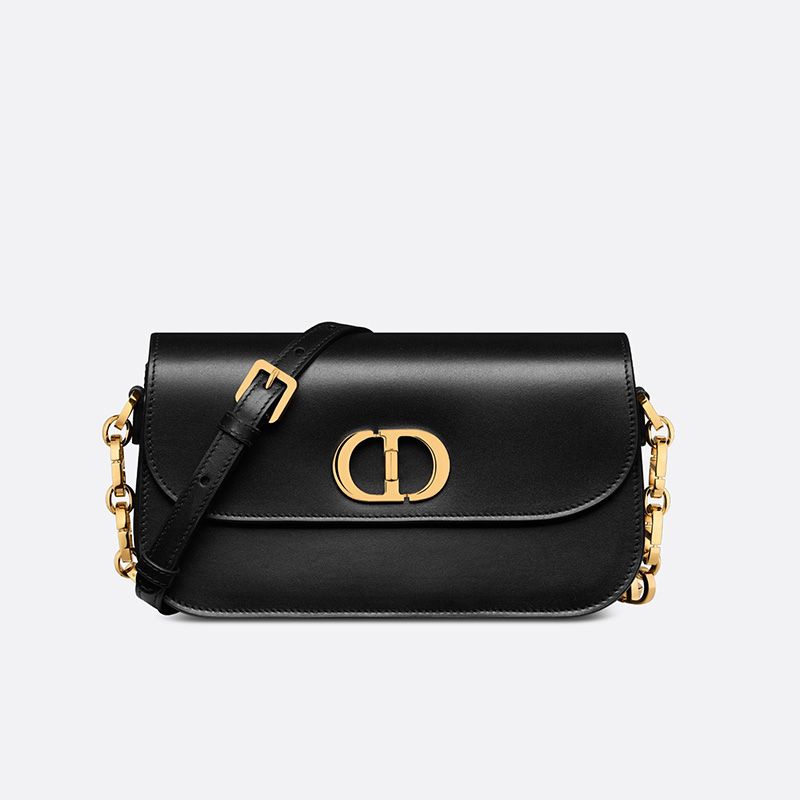 Hot Dior 30 Montaigne Avenue Bag Box Calfskin Black