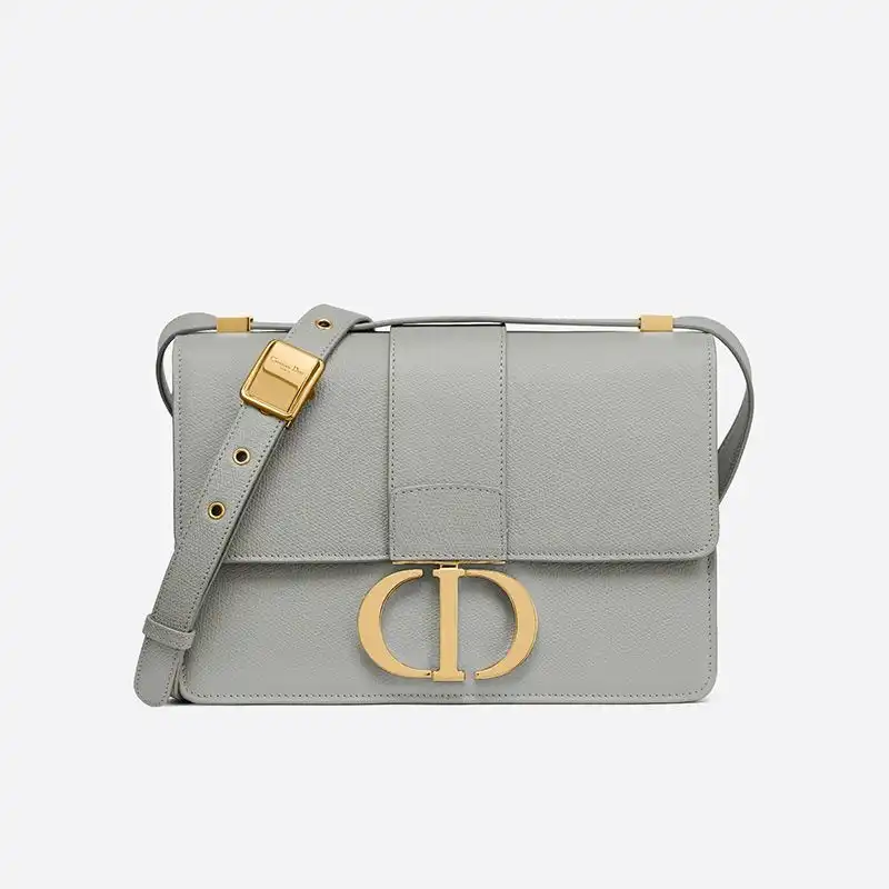 Dior 30 Montaigne Bag Grained Calfskin Grey Luxury