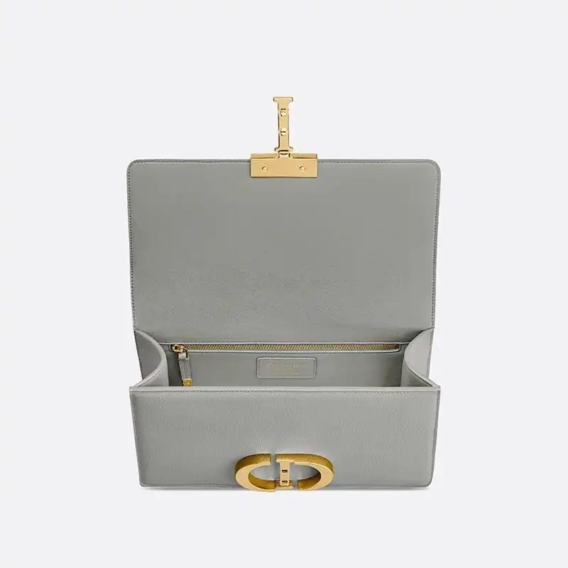 Cheap Dior 30 Montaigne Bag Grained Calfskin Grey Luxury