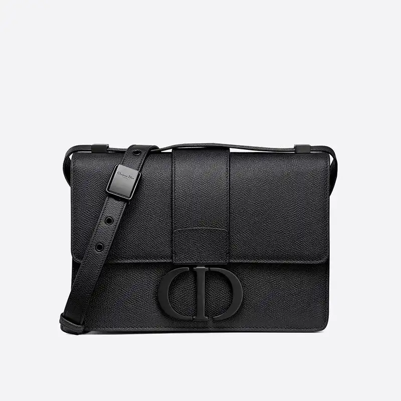 Dior 30 Montaigne Bag Ultramatte Grained Calfskin Black Luxury