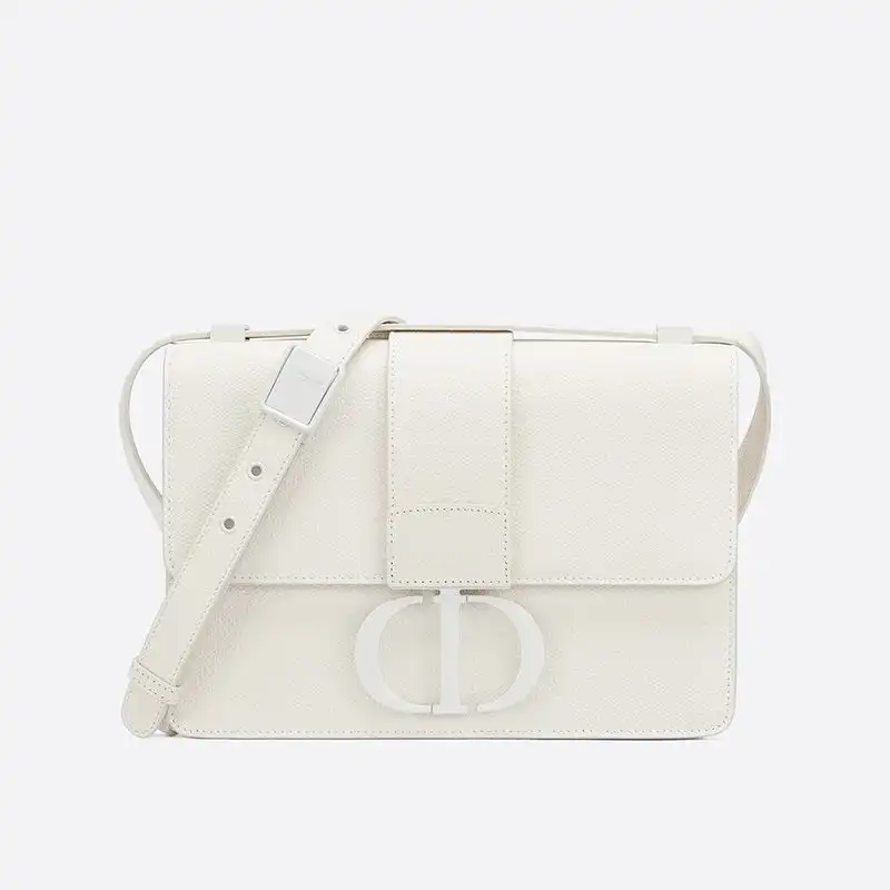 Dior 30 Montaigne Bag Ultramatte Grained Calfskin White