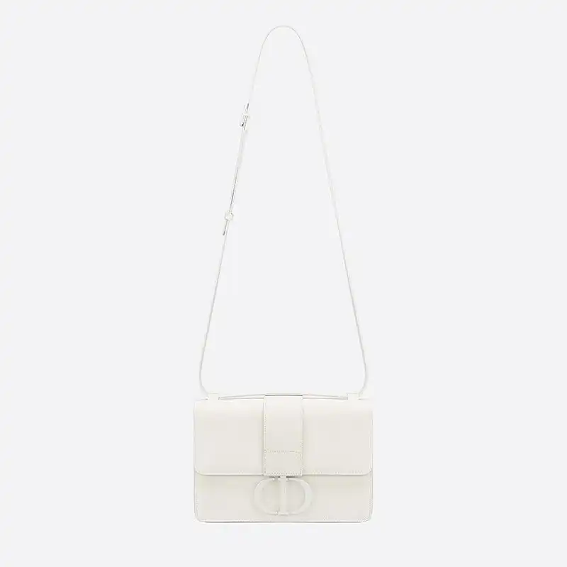 Cheap Dior 30 Montaigne Bag Ultramatte Grained Calfskin White Luxury