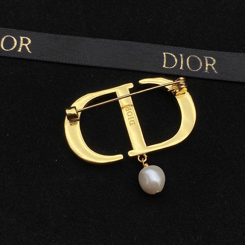 Dior 30 Montaigne Brooch Metal, Silver Crystals and White Resin Pearls Gold Hot Sale