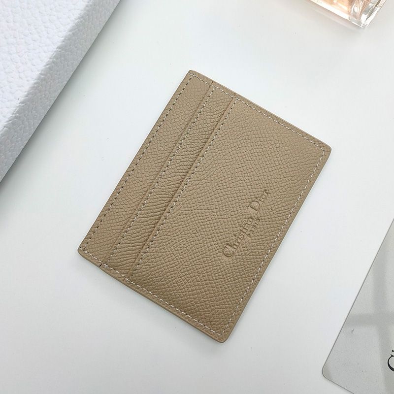 Dior 30 Montaigne Card Holder Grained Calfskin Khaki Hot Sale