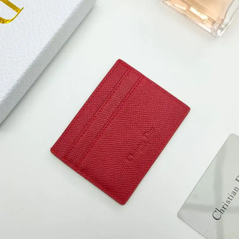 Affordable Hot Dior 30 Montaigne Card Holder Grained Calfskin Red