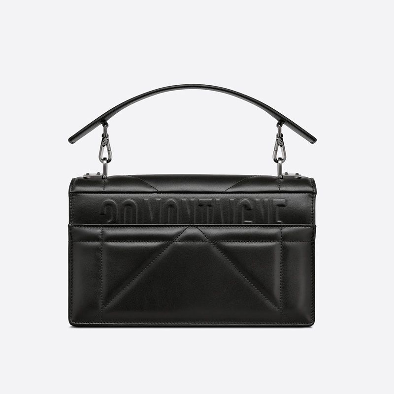 Dior 30 Montaigne Chain Bag with Handle Maxicannage Lambskin Black