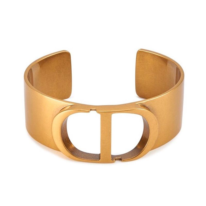 Dior 30 Montaigne Cuff Bracelet Metal Gold Hot Sale