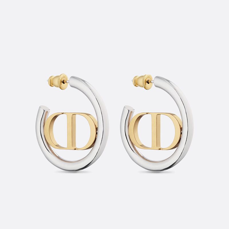 Hot Dior 30 Montaigne Earrings Metal Gold Silver