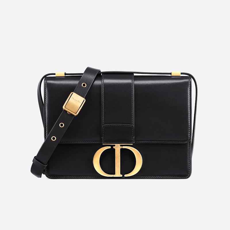 Hot Dior 30 Montaigne Bag Box Calfskin Black