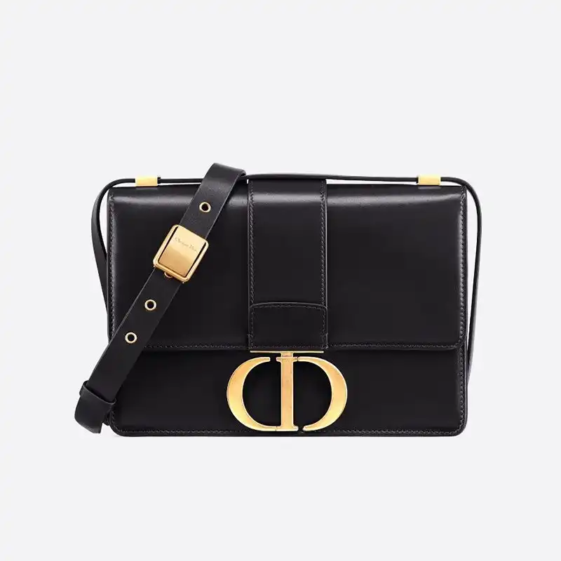 Dior 30 Montaigne Bag Box Calfskin Black Luxury