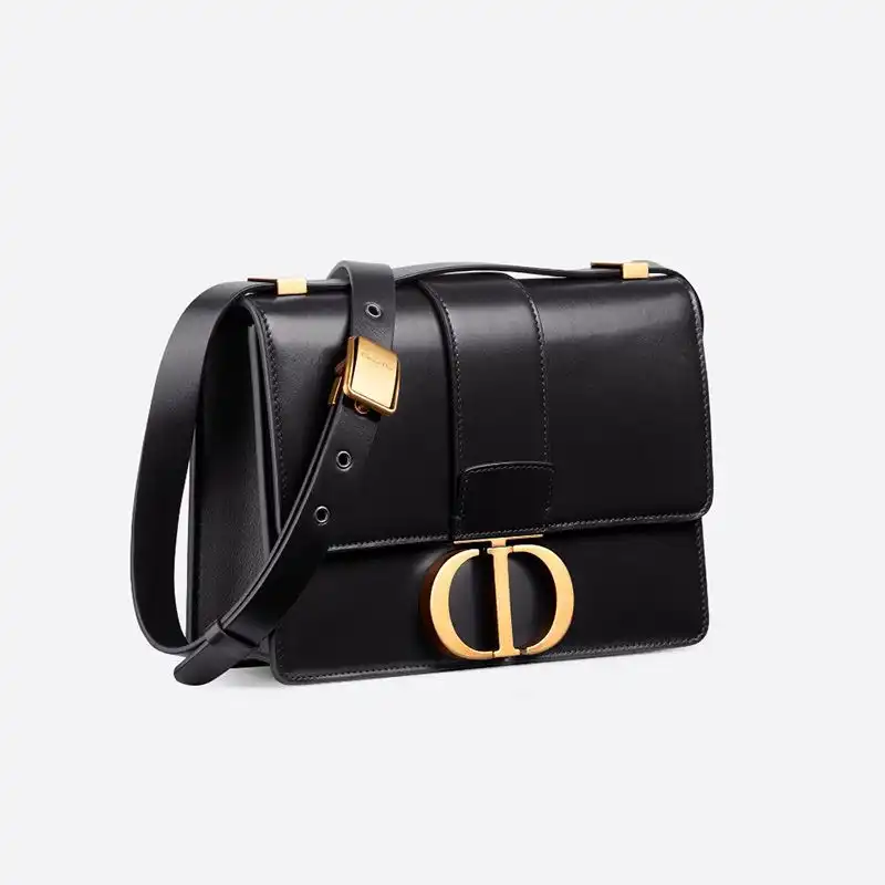 Cheap Dior 30 Montaigne Bag Box Calfskin Black Luxury