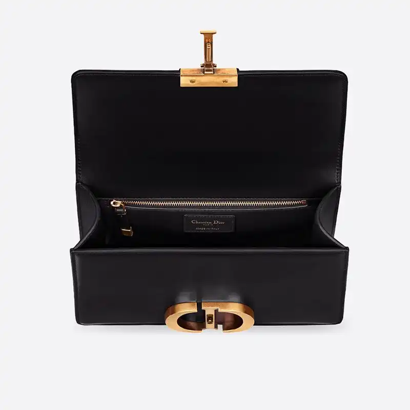 Cheap Dior 30 Montaigne Bag Box Calfskin Black Luxury